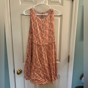Altar’s State Pink Floral Spring Dress with attached under-slip, size M